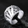 🔥Last Day Sale - 75% OFF🔥Straight Flush Poker Cards Stainless Steel Ring,BUY 2 FREE SHIPPING