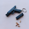 Mini pistol model keychain