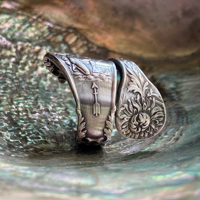 🔥LAST DAY 60% OFF✨Handcrafted Sterling Silver Spoon Ring - Made from Authentic Vintage Silver