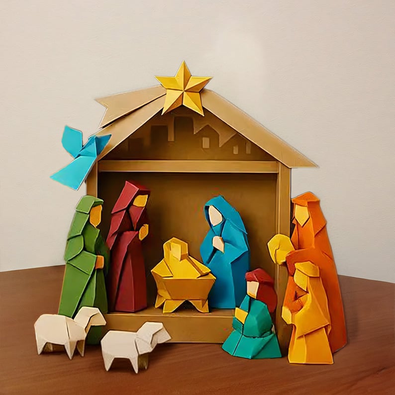 🔥Today 49% OFF - DIY Paper Nativity Scene✨(Suitable for beginners and includes instructional materials)