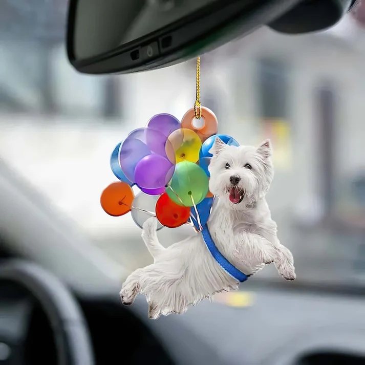 💥Christmas Sale 50% Off-Dog Car Charm with Balloons🐶🎈