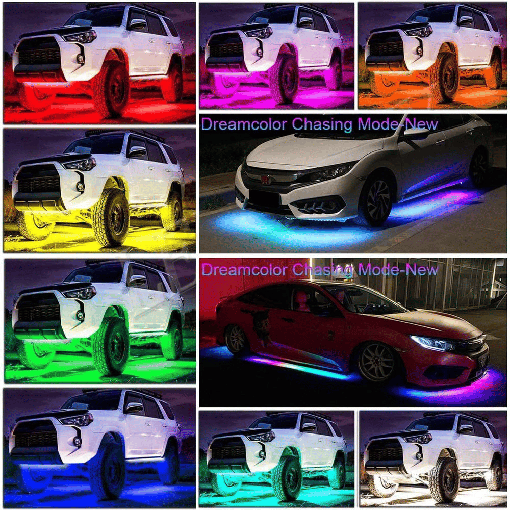 🔥Last Day Sale - 50% OFF🎁 2024 Car Chassis Flexible RGB Waterproof LED Strip Lights (4PCS)