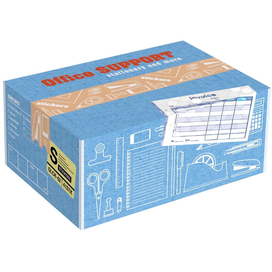 🔥Miniature Shipping Box Flake Sticker Set