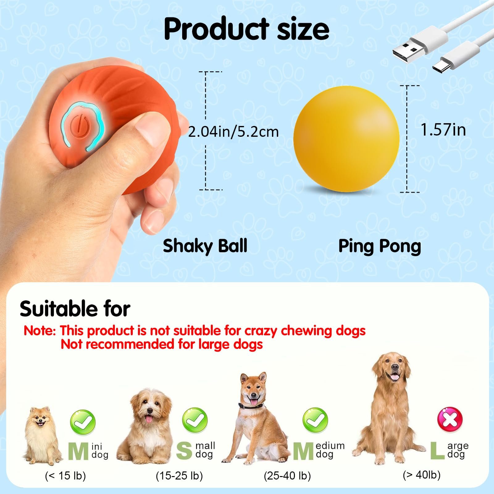 ⏰Letzte Tagesaktion 🔥Shaky Ball Spielzeug für Hunde