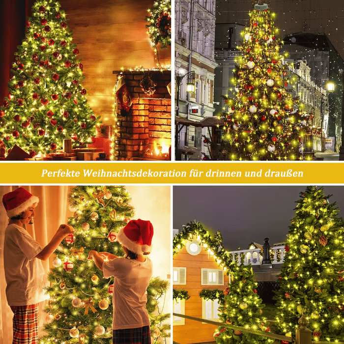 🔥Letzter Tag Verkauf 49% Rabatt🎄Weihnachtsbaum-Wasserfalllichter mit Ring(Wasserdicht)
