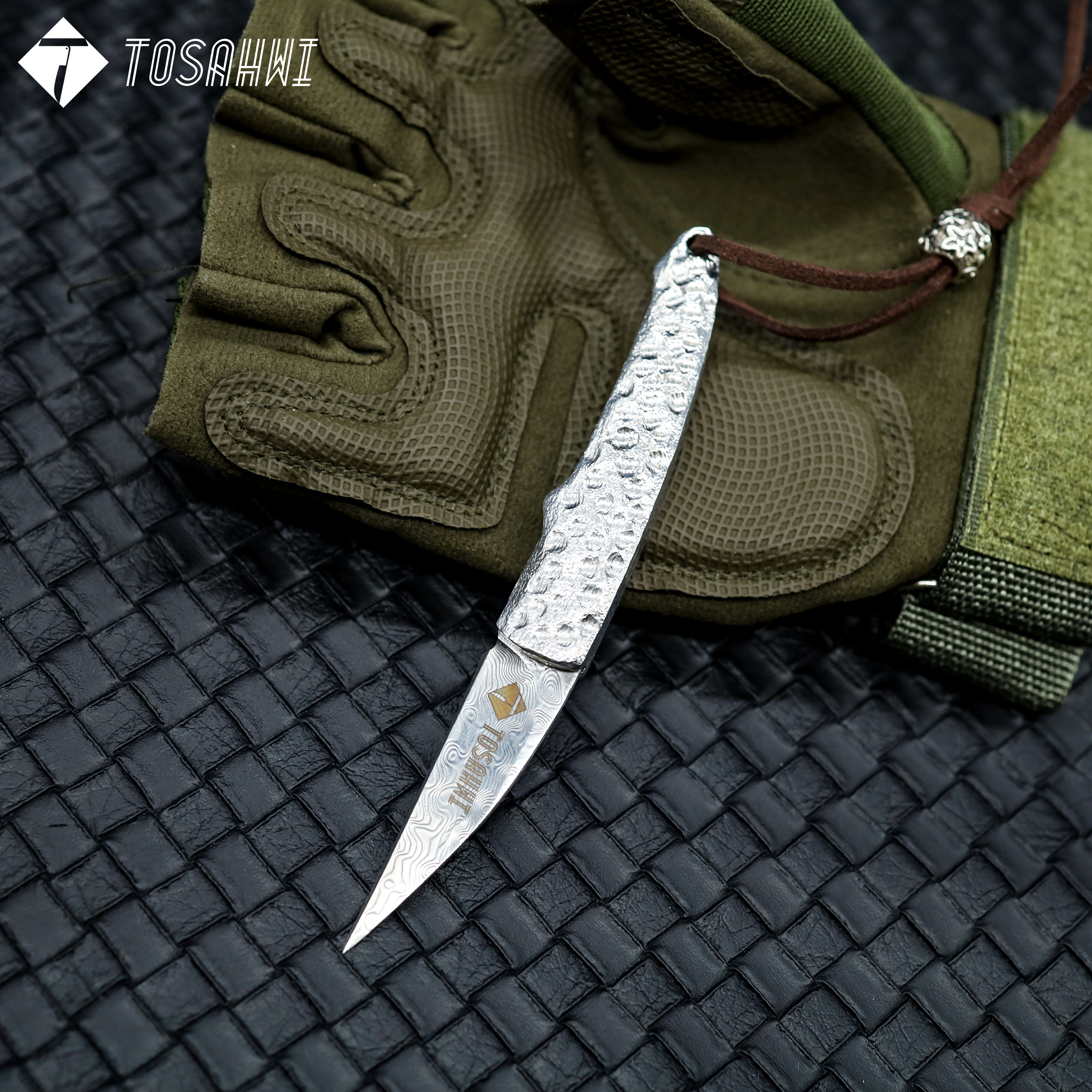 TOSAHWI HANDMADE  Damascus Handle Mini Pocket Folding Blades-69531