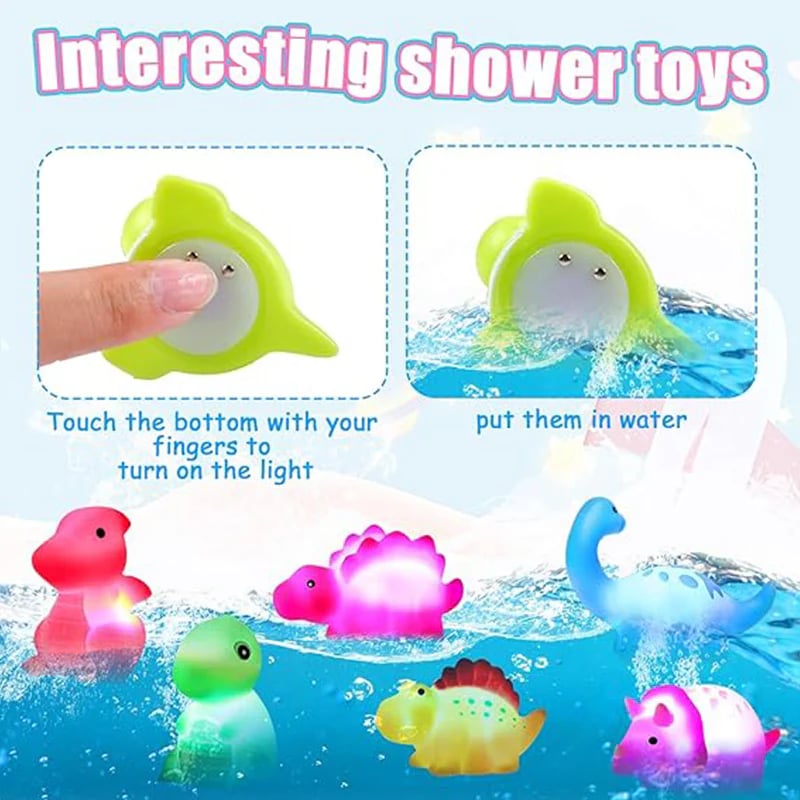 🎁TikTok Last Day Sale - 70% OFF🔥 Glowing Dinosaur Shaped Bath Toy