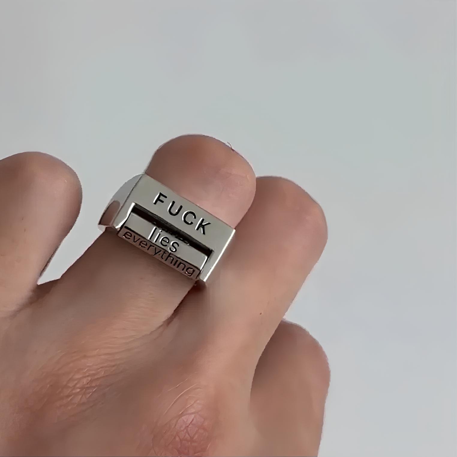 🤣Funny Rotating 'FUCK' Ring