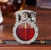 🎁Vintage Trench Lighter Transparent Kerosene Lighter Antique Steampunk Lighter Cool Unique Lighter for Men (No Fuel) (Golden)