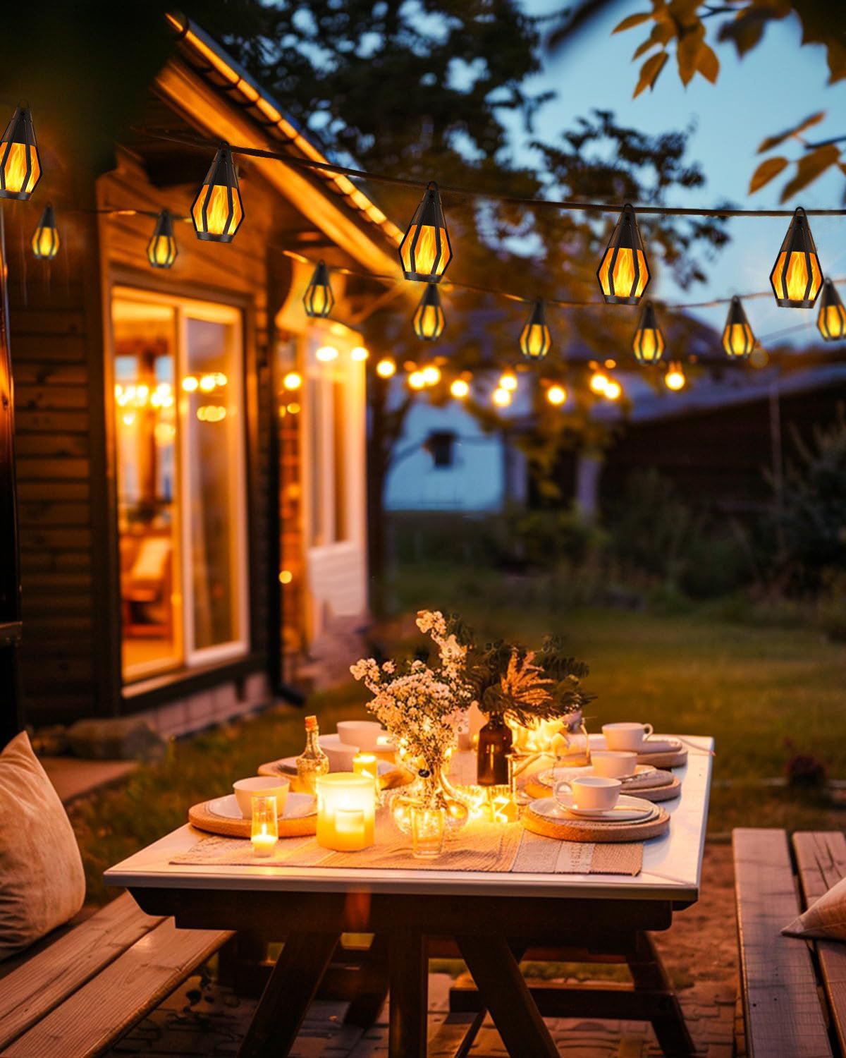 ⏰LAST DAY SALE 50% OFF💥Solar Waterproof Flame Light String