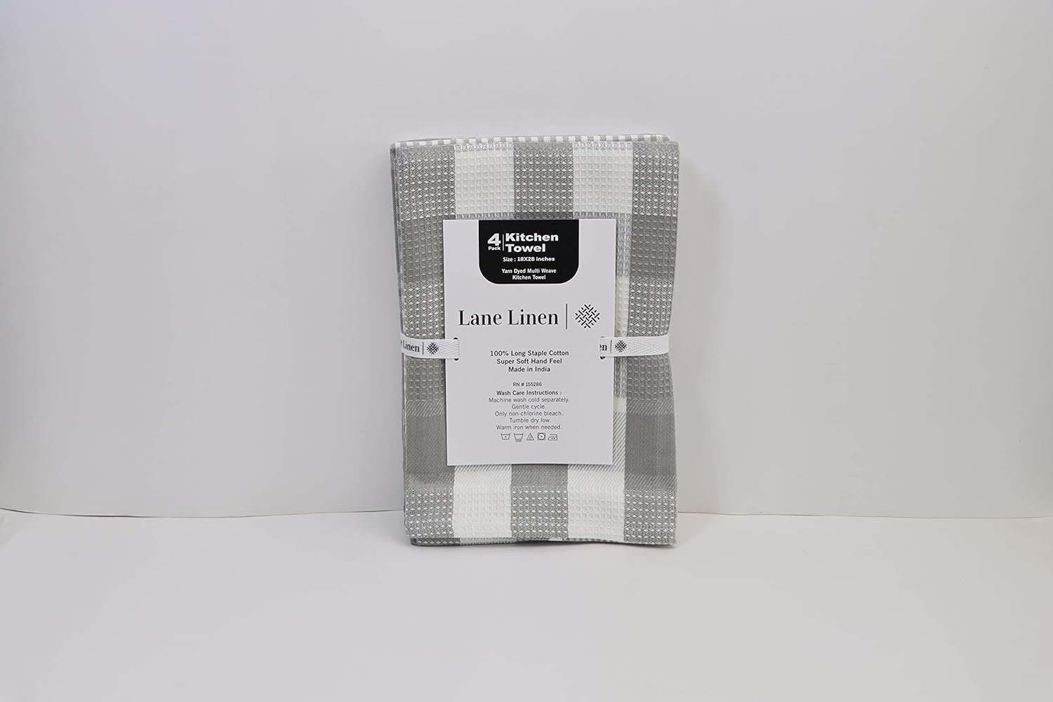 LANE LINEN Kitchen Towels Set - Pack of 6 Cotton Dish Towels for Drying Dishes, 18”x 28”, Kitchen Hand Towels, Absorbent Tea Towels, Dish Towels for Kitchen, Quick Drying Kitchen Towel Set - Olive