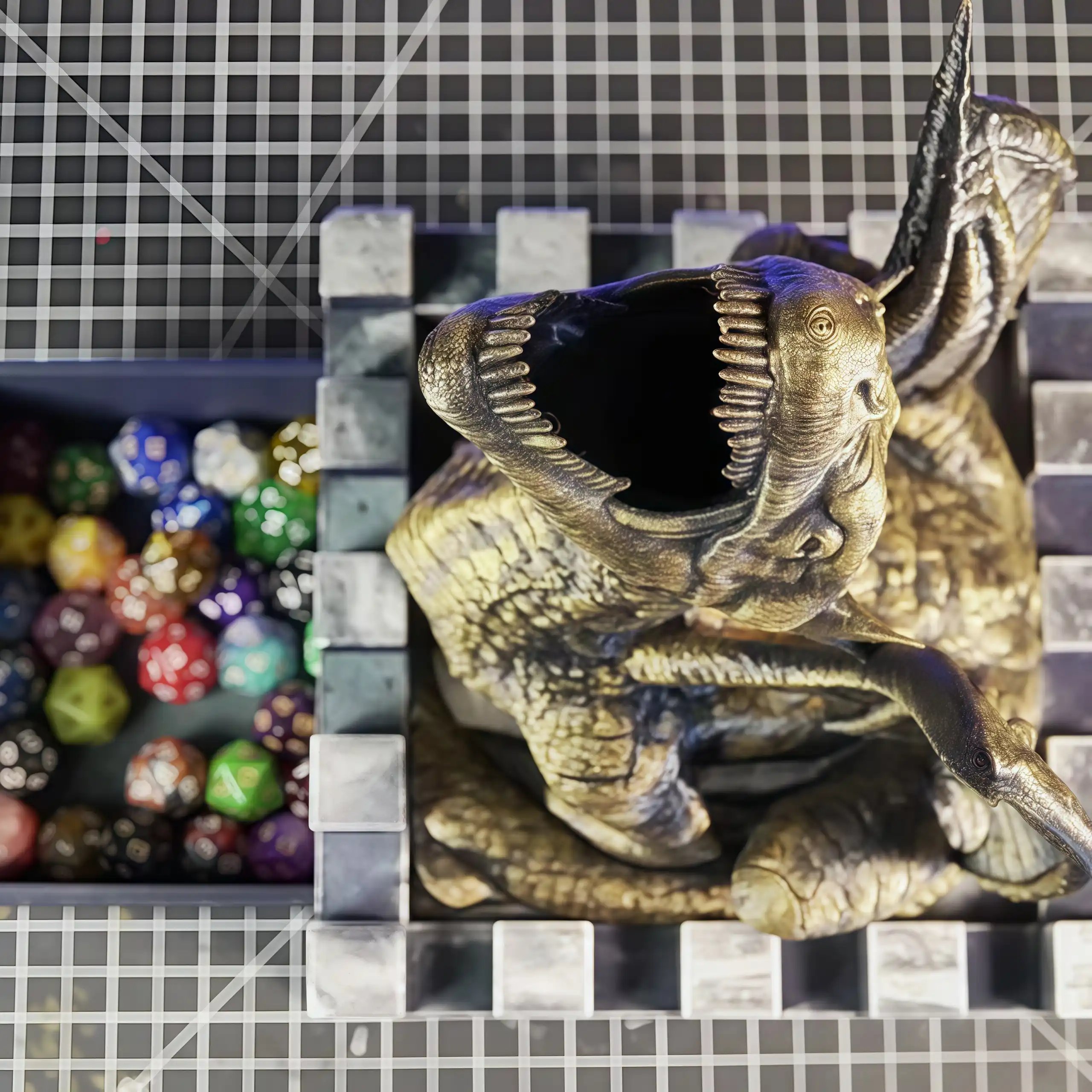 🎁TikTok Last Day Sale - 70% OFF🔥Dragon Dome Dice Tower : Hidden dice, Coasters and Game treasure drawers【Give five dice】
