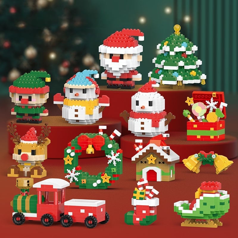🎄Weihnachts-Adventskalender-Bausteinset🎁（12 verschiedene Bausteine）