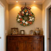 🍁🎁Year-Round Peony Wreath – 🎄Autumn, Halloween & Christmas