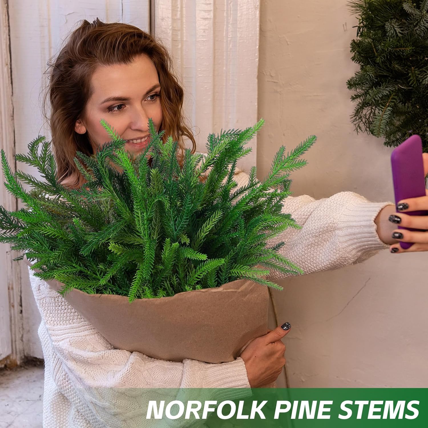 🔥CHRISTMAS SALE 50% OFF💥Natural Christmas Greenery-Norfolk Pine Branch