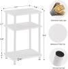 Apicizon 2 Tier End Table, Boho Side Table with Storage Shelf, Nightstand Bedside Table for Small Spaces, Bedroom, Living Room, Entryway, Farmhouse, Easy Assembly, Natural