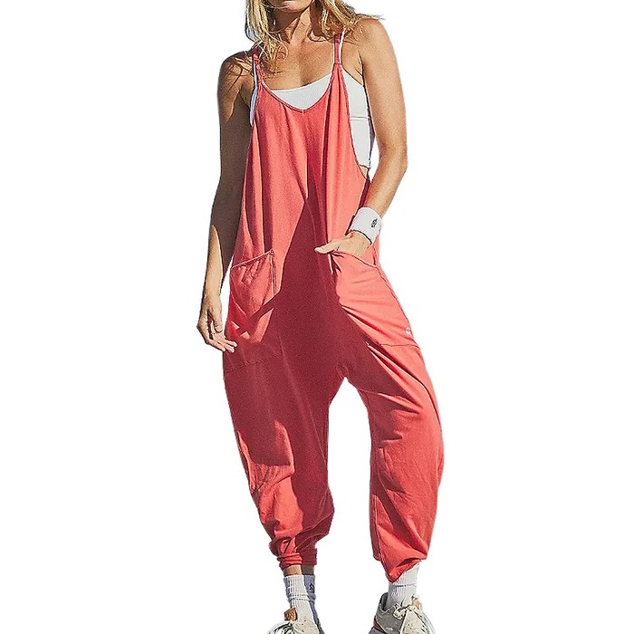 New Wide Leg Jumpsuit With Pockets (Buy 2 Free Shipping)