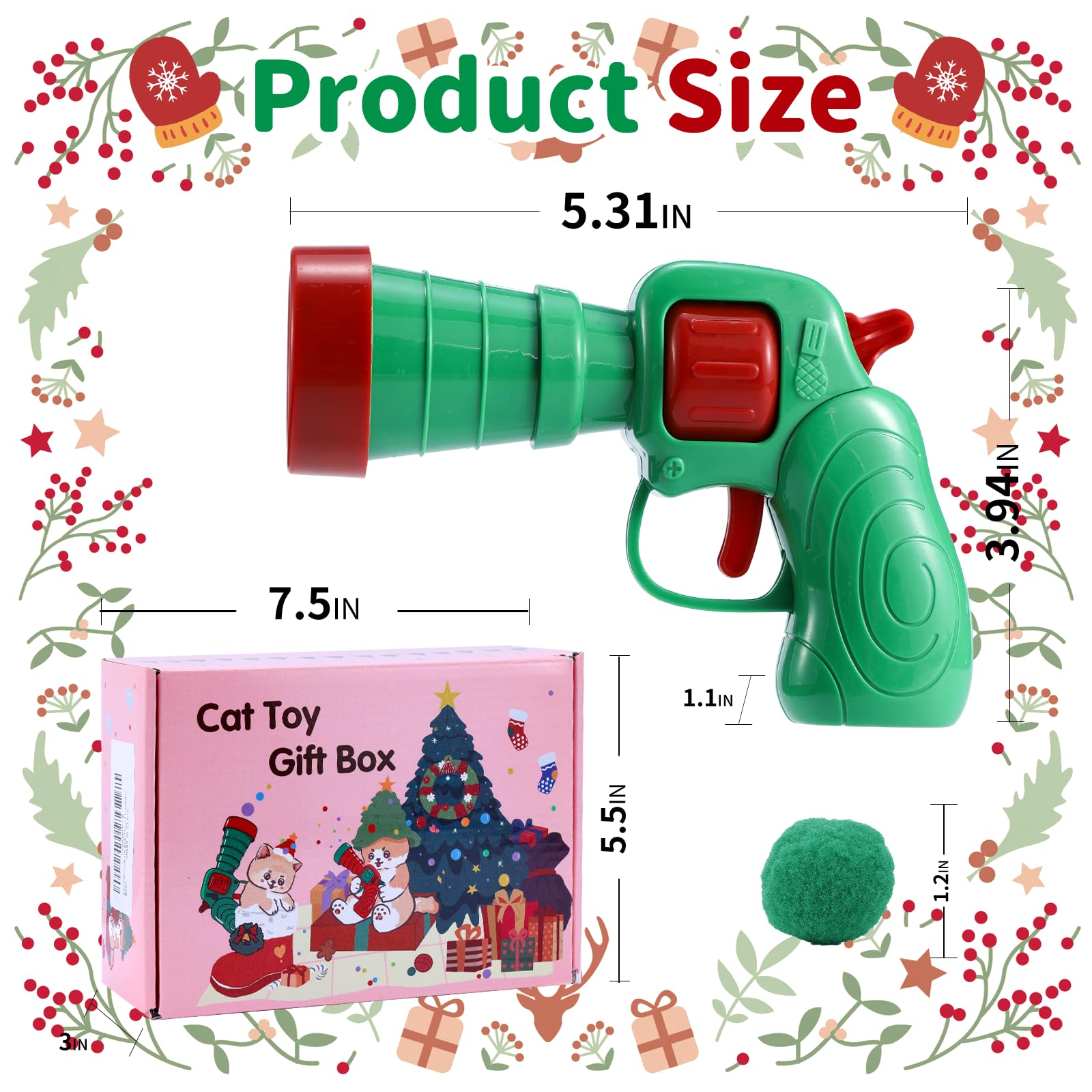 (🎅Xmas Sales 50% OFF😍) To Spend More Time With Your Pets❤Plush Ball Shooting Gun