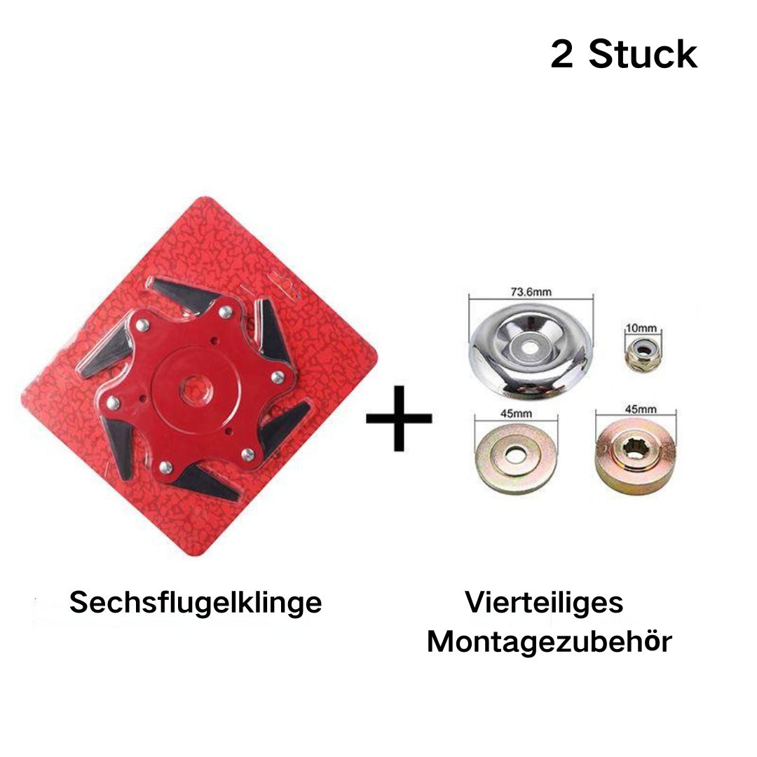 🔥Letzter Tag 49% Rabatt🌿Universal 6-Messer-Trimmerkopf für Rasenmäher