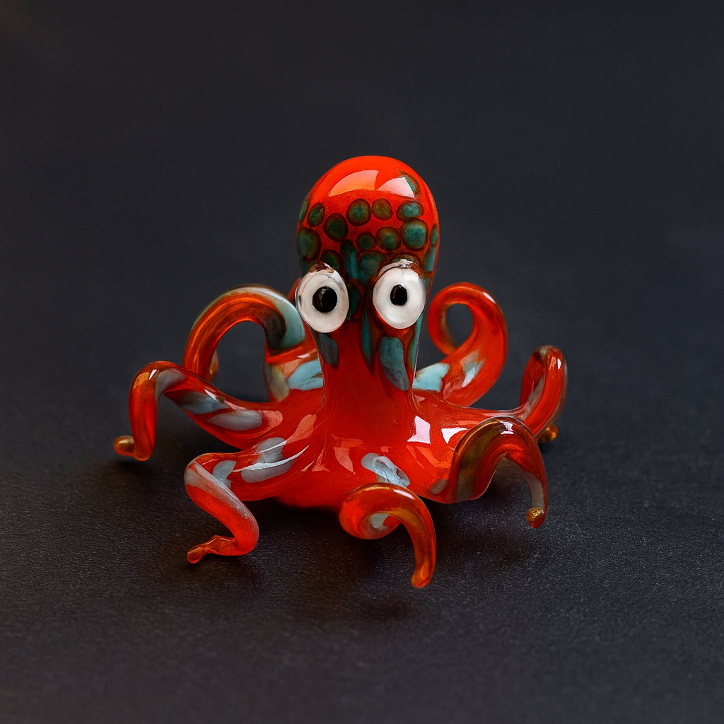 100% Handmade Captivating Glass Blowing Octopus Figurine (𝐌𝐢𝐜𝐡𝐚𝐞𝐥 𝐊𝐞𝐧𝐭 𝐇𝐚𝐧𝐝𝐦𝐚𝐝𝐞®) - Buy 2 Free Shipping