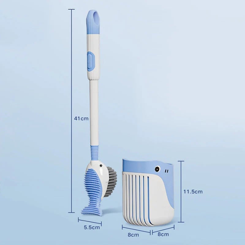 🎁TikTok Last Day Sale - 70% OFF🎉Wall-Mounted Suction Cup Toilet Cleaning Brush Set