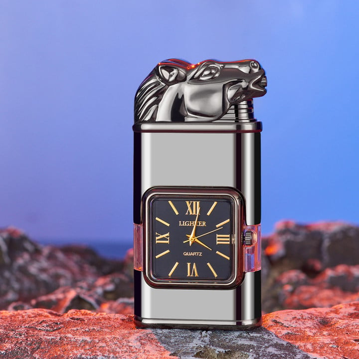 Windproof Lighter Vintage Watch Bezel Jet flame Torch