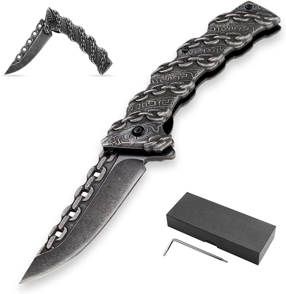 🔥Last Day Promo - 70% OFF 🎁Embossed Chain Folding Knife | Buy 2 Free Shipping