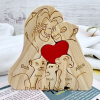 🦁Personalized lion family members wooden puzzle🧡