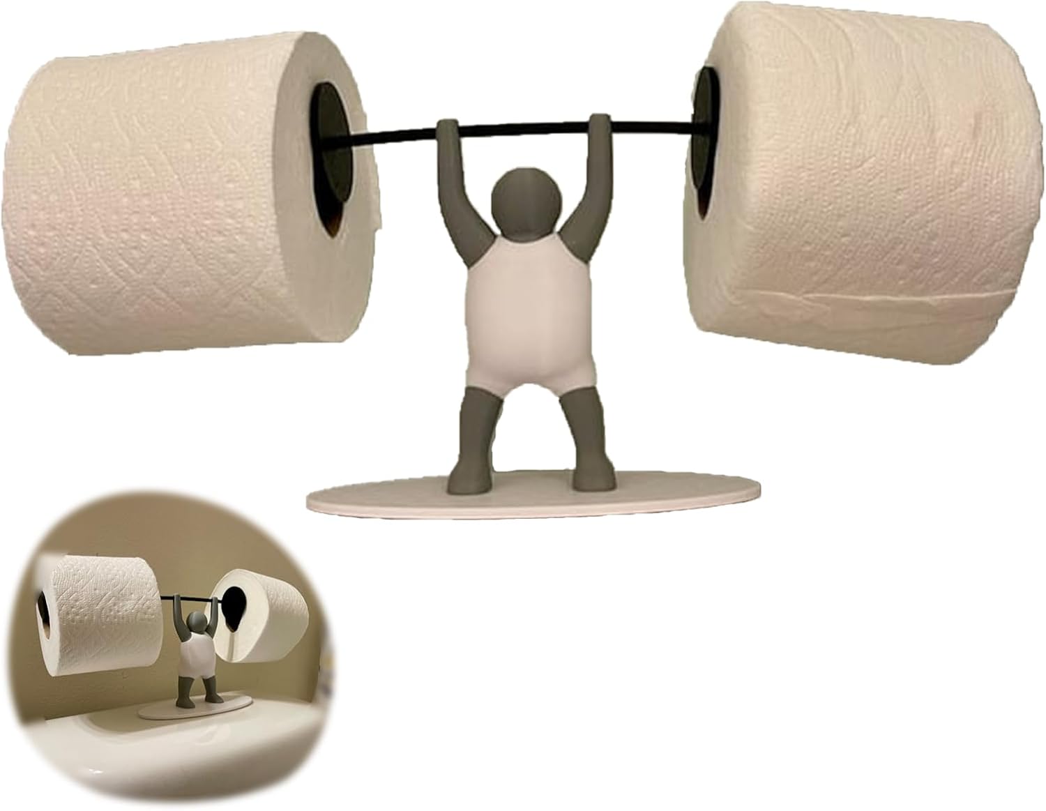 🔥Last Day Promotion 70% OFF🔥Funny Weightlifter Toilet Roll Holder