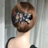 Rhinestone Double Flower Hair Clip