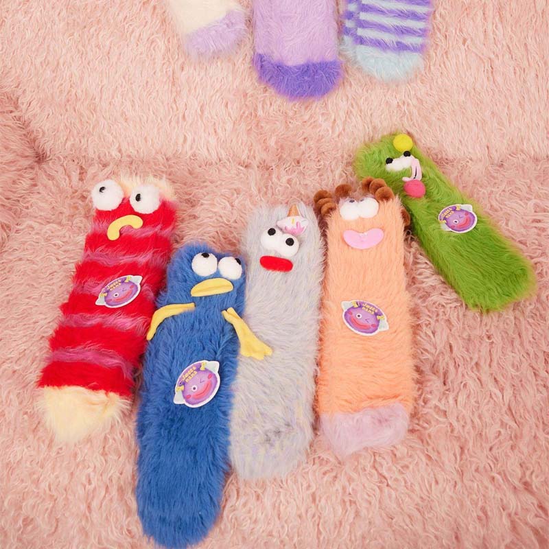 (🌲EARLY CHRISTMAS SALE - 50% OFF) 🎁Coral velvet three-dimensional quirky socks