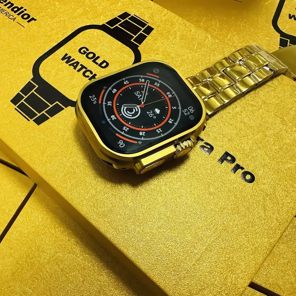 🔥Last Day Promotion- SAVE 70%🎄9 Ultra Pro Series 8 Smart Watch Gold Edition With 3 Extra Strap