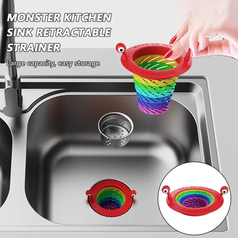 (🔥HOT SALE TODAY - 49% OFF) Monster Kitchen Sink Strainer - Buy 2 Get 1 Free