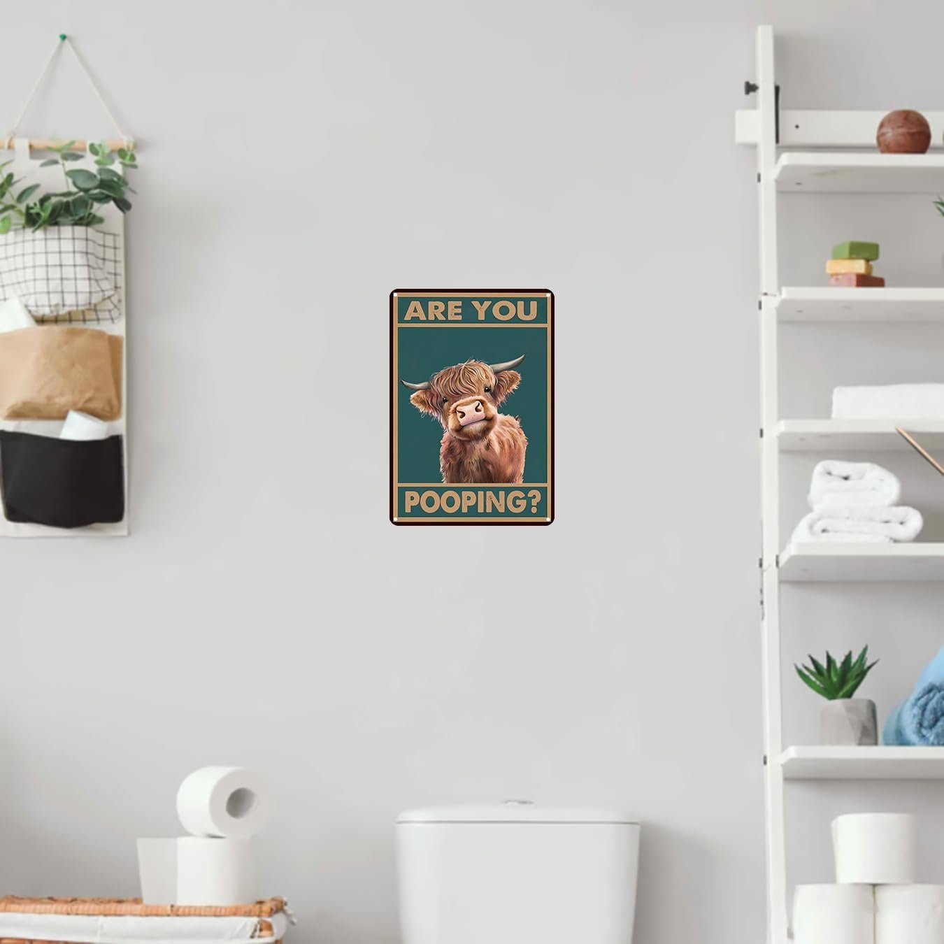 🔥Weekend Special: Up to 49% Off!✨Vintage Highland Cow Tin Sign