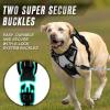 BARKBAY No Pull Dog Harness Front Clip Heavy Duty Reflective Easy Control Handle for Large Dog Walking(Black,L)