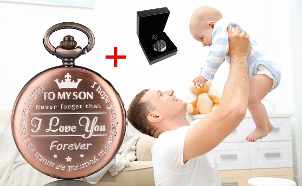 (🌲EARLY CHRISTMAS SALE - 50% OFF) 🎁To My Son Quartz Pocket Chain Watch(🔥Buy More Save More)