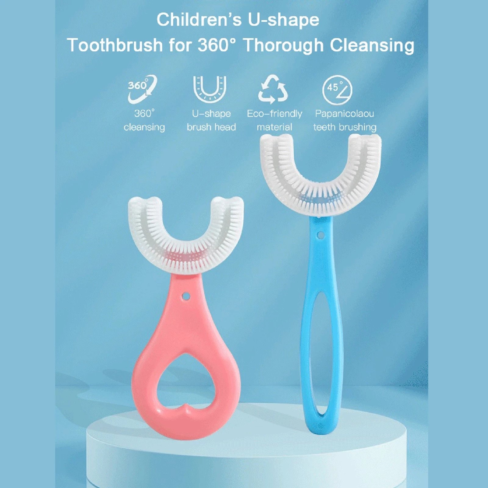 BUY 2 GET 1 FREE🎁360° Kids U-Shaped Toothbrush