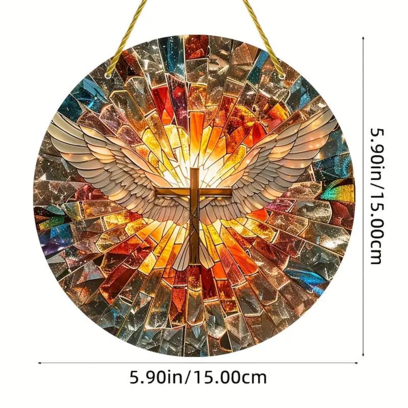 🎄🎅Christmas Presale - 49% OFF🎄-✝️Religious Pendant Cross Sun Catcher