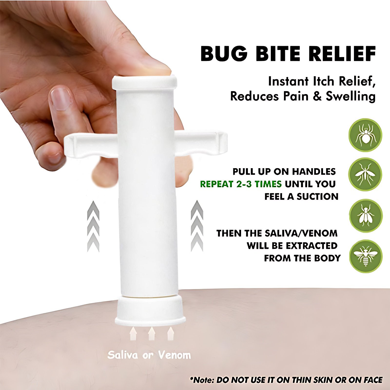 🎁TikTok Last Day Sale - 70% OFF🔥Bug Bite Suction Tool🦟 - Relieve itching and swelling✅
