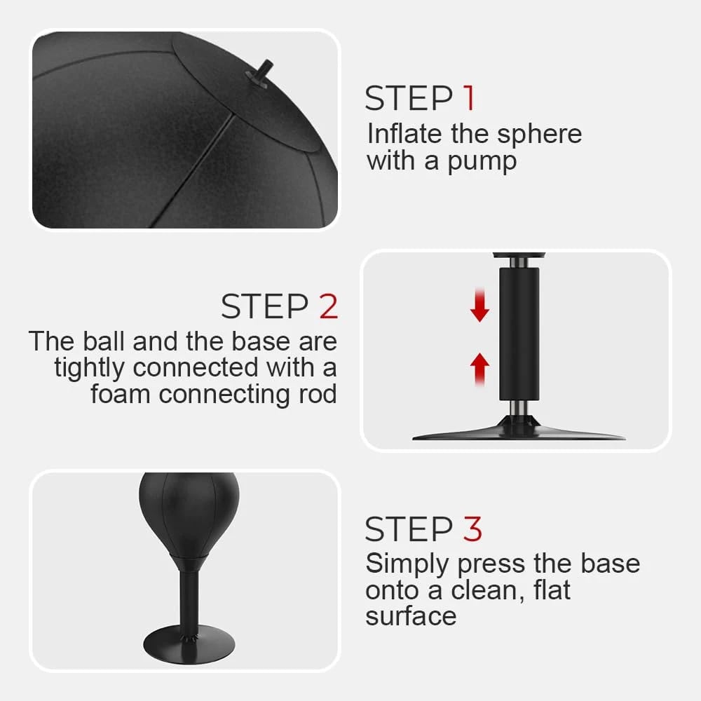 (🔥Last Day Promotion 50% OFF)Kids' Boxing Reaction Ball: Desktop Suction Cup Reaction Target