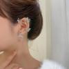 Vintage Crystal Butterfly Flower Ear Cuffs 2pcs Non-Pierced Sparkling Iced Out Rhinestone Butterfly Cartilage Climber Ear Wrap Prom Party Festival Ear Jewelry for Women