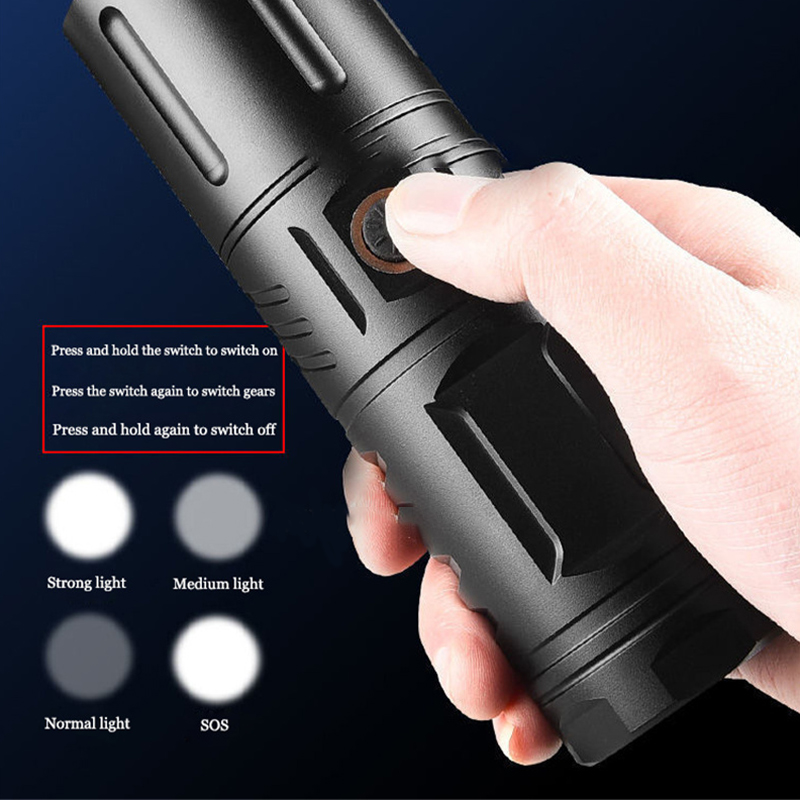🔥Limited Time Sale 70% OFF🎉LED Rechargeable T40 High Lumen Zoom flashlight-Buy 2 Get Free Shipping