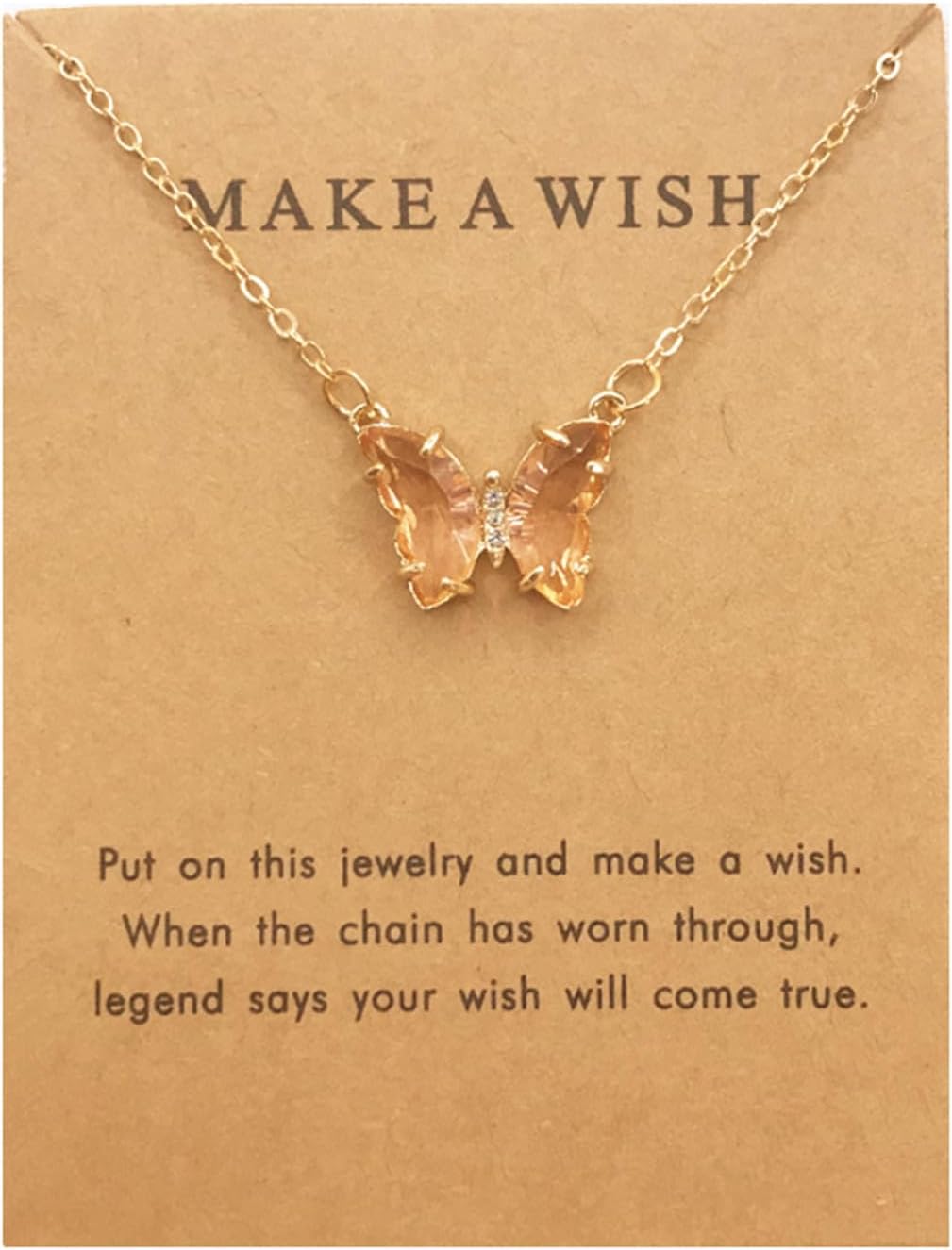 Colorful Acrylic Butterfly Pendant Necklace Bohemian Adjustable Retro Card Clavicle Chain Insect Animal Necklace for Women Girl Teen Friend Friendship Party Jewelry Gift