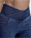 🔥Stretch-Jeans mit hoher Taille und Crossover