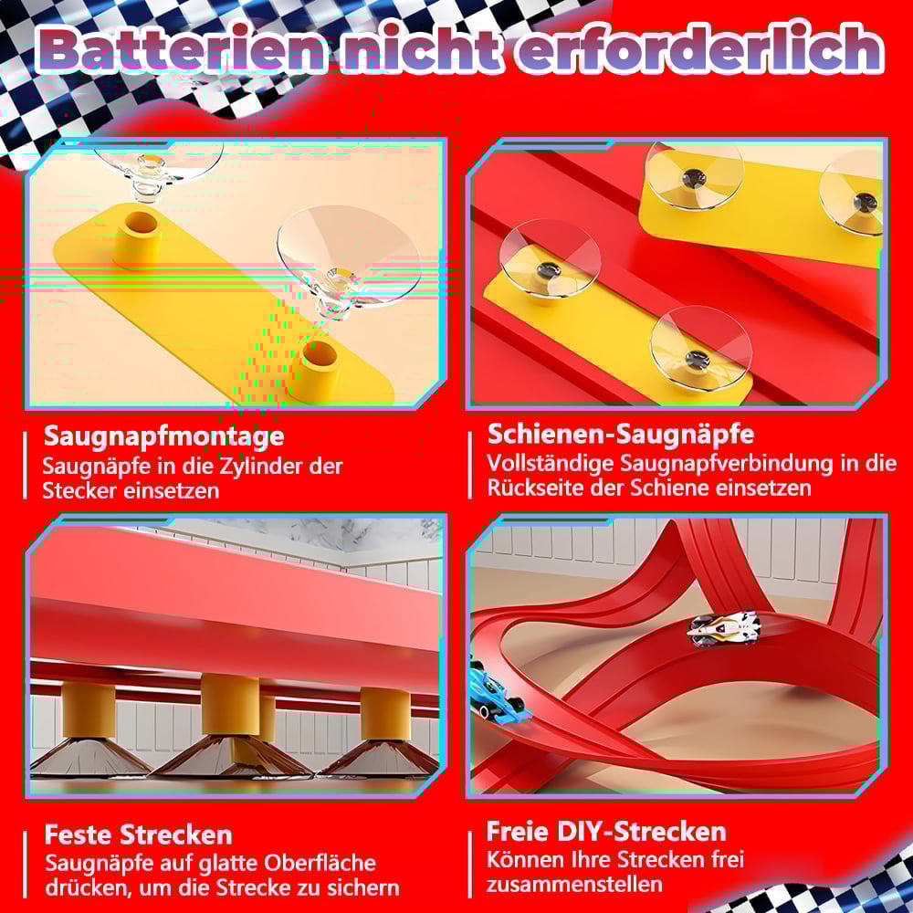🔥Letzter Tag Verkauf 49% Rabatt🎁 Weihnachten 2025 Überraschungsgeschenk: DIY flexibles Rennbahn-Spielzeug 🚗