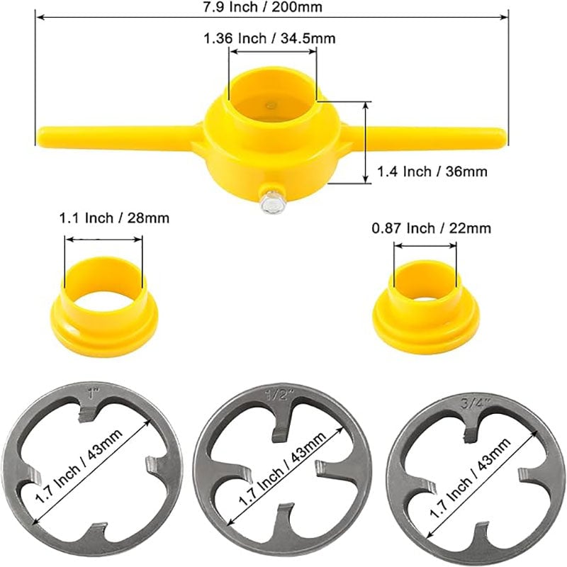 (🔥Special Offer 1000pcs 50% OFF) Pipe Thread Cutter, Plastic Pipe Quick Connector Set