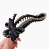 🍂TikTok Fall Sale — Last Day 70% OFF🎉Sparkling Elegant Black Bow Hair Clip for Updos