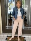 (🔥Last Day Promotion 50% OFF)Tummy Control Twill Cropped Wide Leg Pant-Free Shipping
