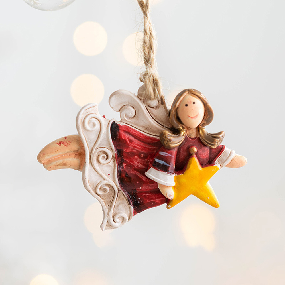 🎄Christmas Sale 49%-Country Christmas resin angel pendant🧚‍♀️