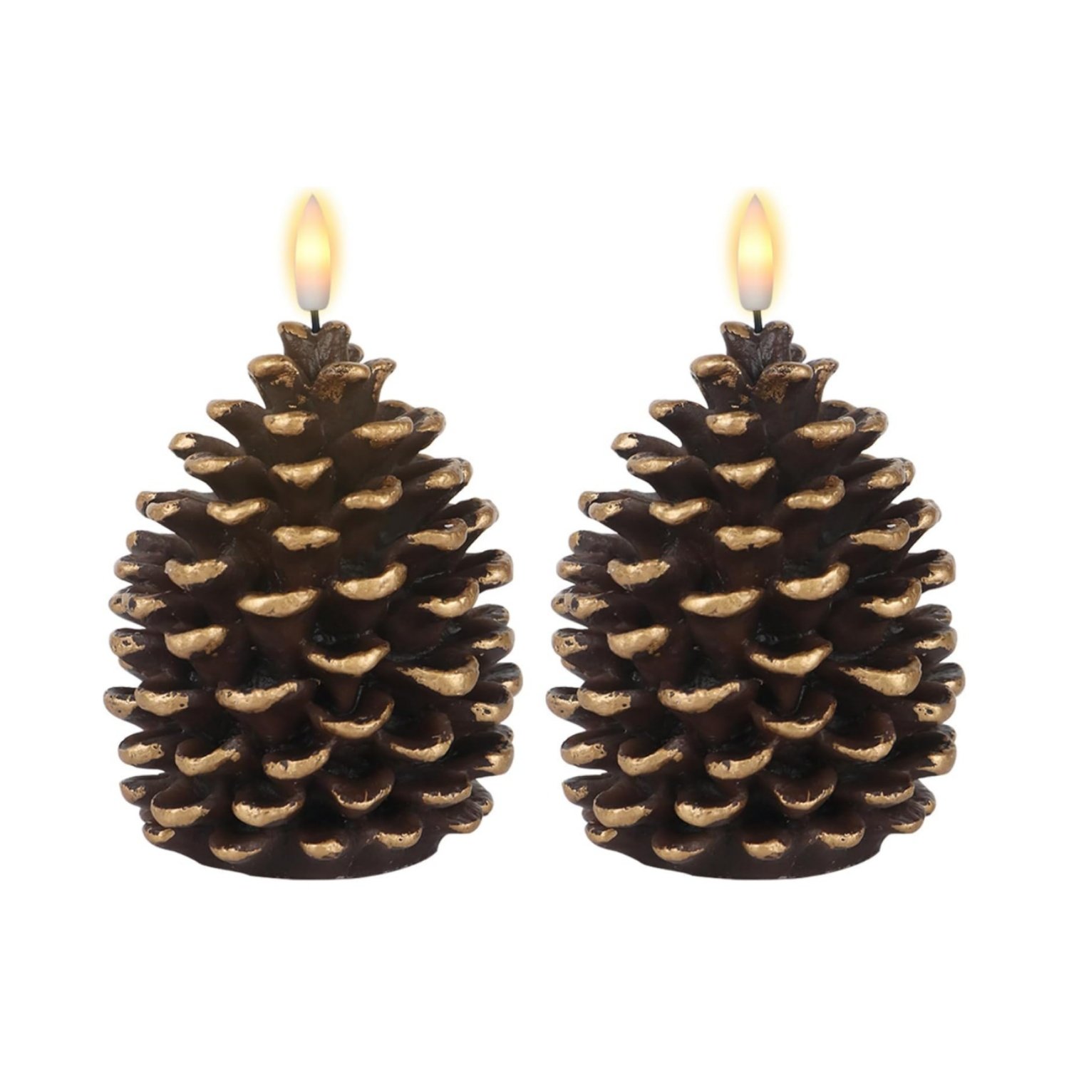 ✨Last Day Promotion - 70% OFF🎁🎄Flameless Pinecone Candles Battery Operated